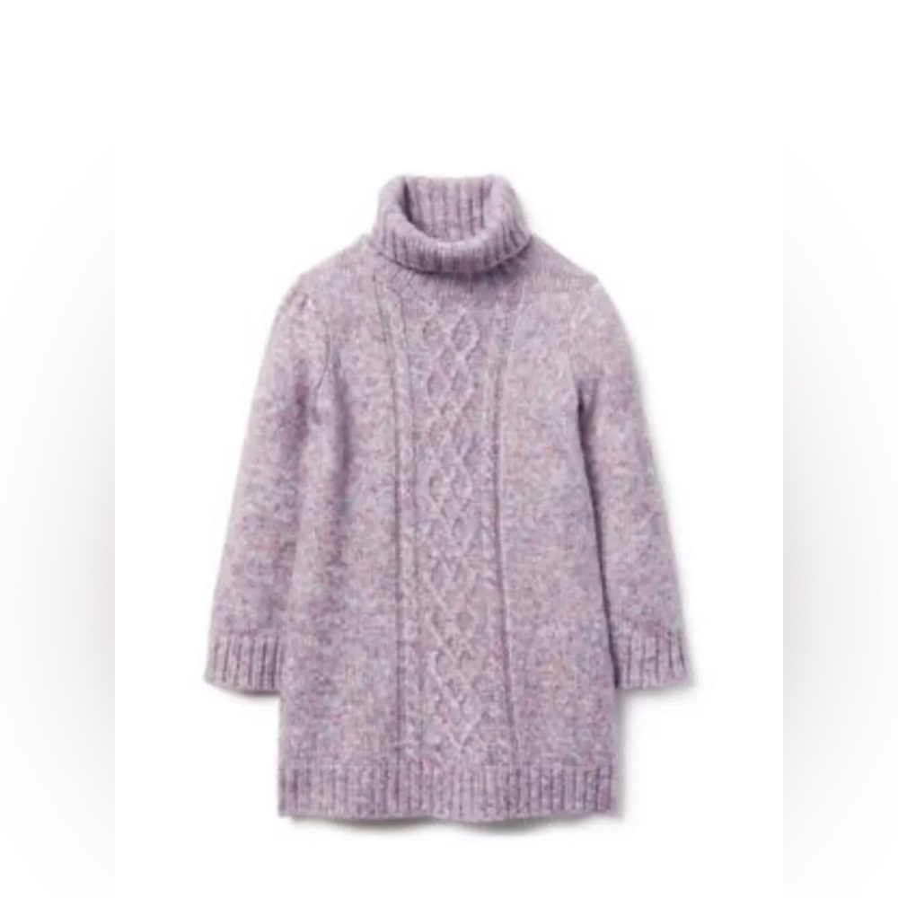 Girl’s Size 5 Janie and Jack  Lilac Long Sleeve Knit Sweater Dress